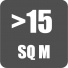 > 15 sq m > 15 sq m