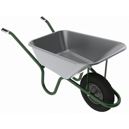 Heavy Duty 120L Galvanised Barrow with Solid Wheel Heavy Duty 120L Galvanised Barrow with Solid Wheel